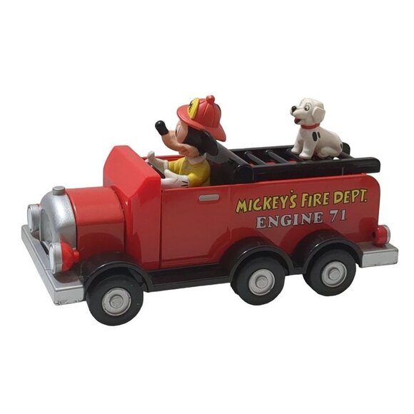 Disney Mickey Mouse Fire Truck Fire Engine Toy Car Dalmation - Picture 1 of 6